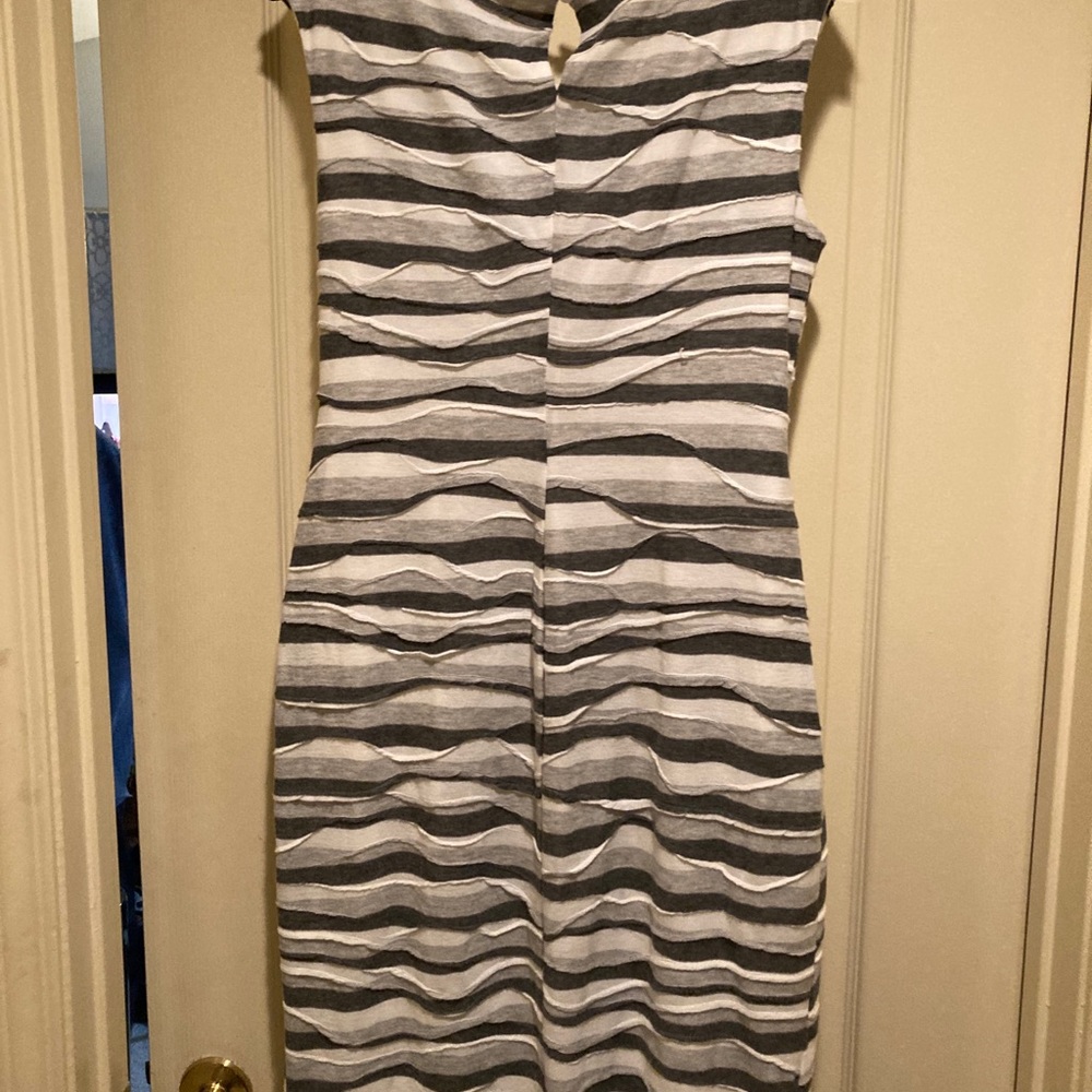 Cute grey, black, & white dress for all occasions